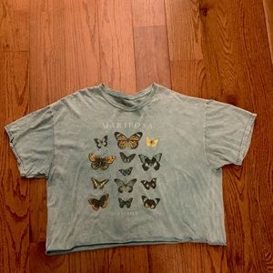 Cropped Butterfly Tee